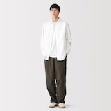 紳士　洗いざらしブロード長袖シャツ