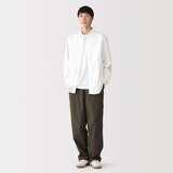 紳士　洗いざらしブロード長袖シャツ