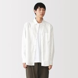 紳士　洗いざらしブロード長袖シャツ