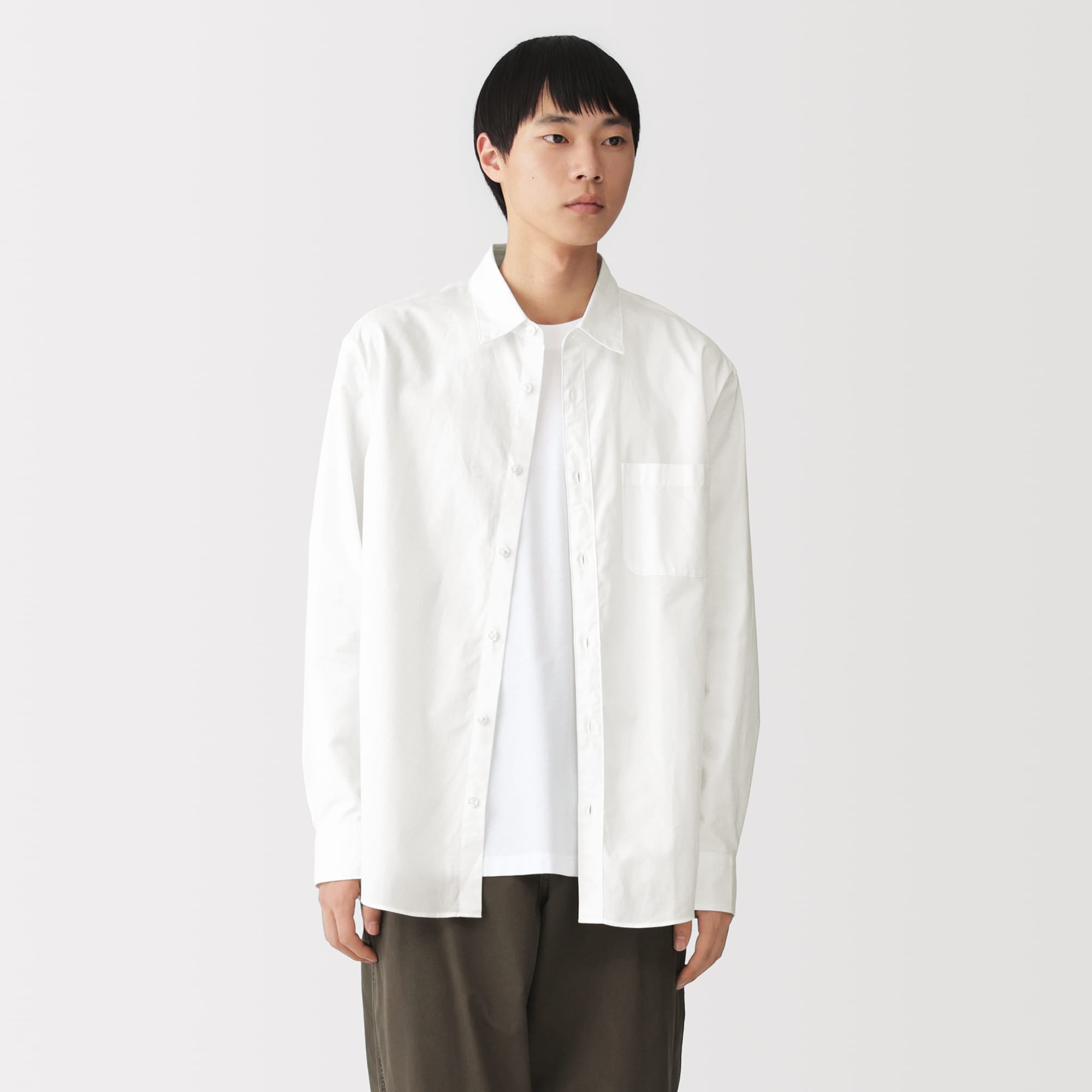 紳士 洗いざらしブロード長袖シャツ | 無印良品