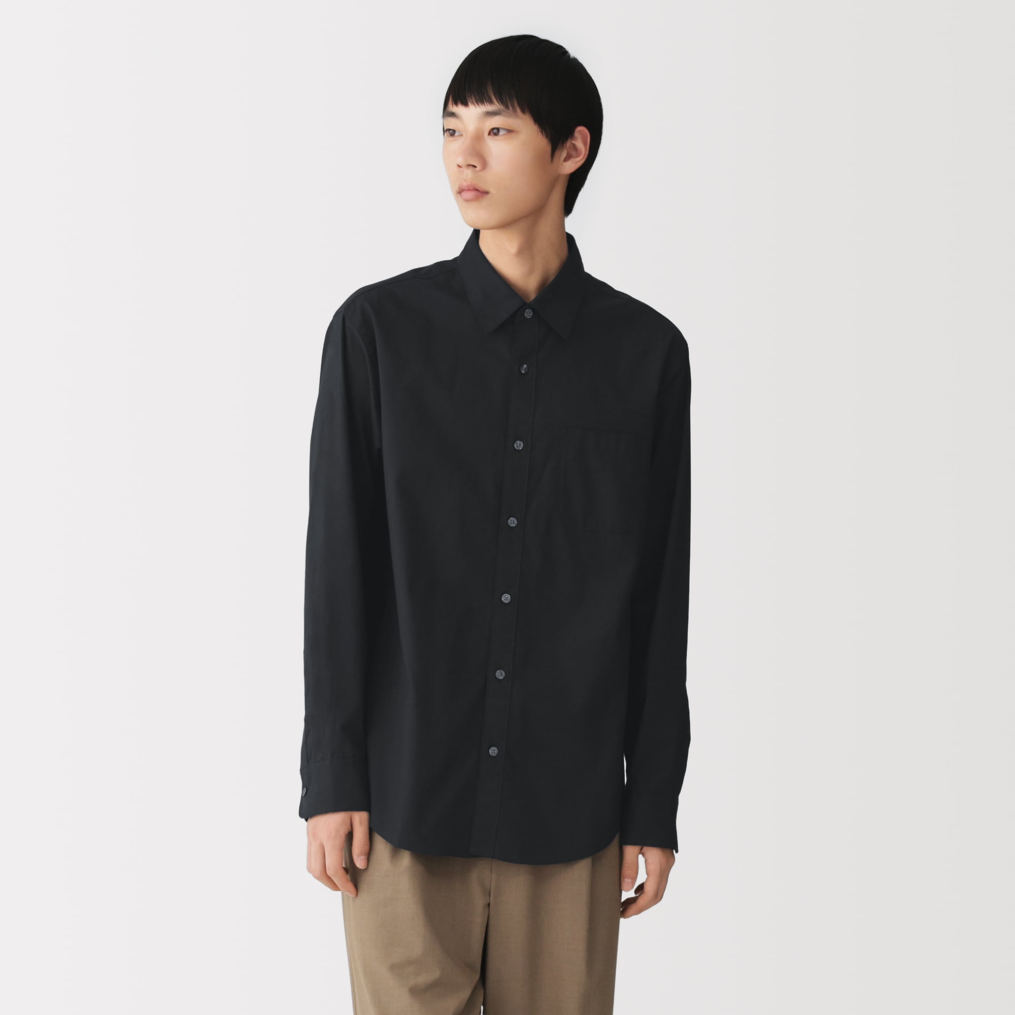 紳士 洗いざらしブロード長袖シャツ | 無印良品