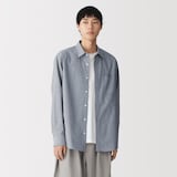 紳士　洗いざらしブロード長袖シャツ