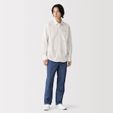 紳士　洗いざらしブロード長袖シャツ