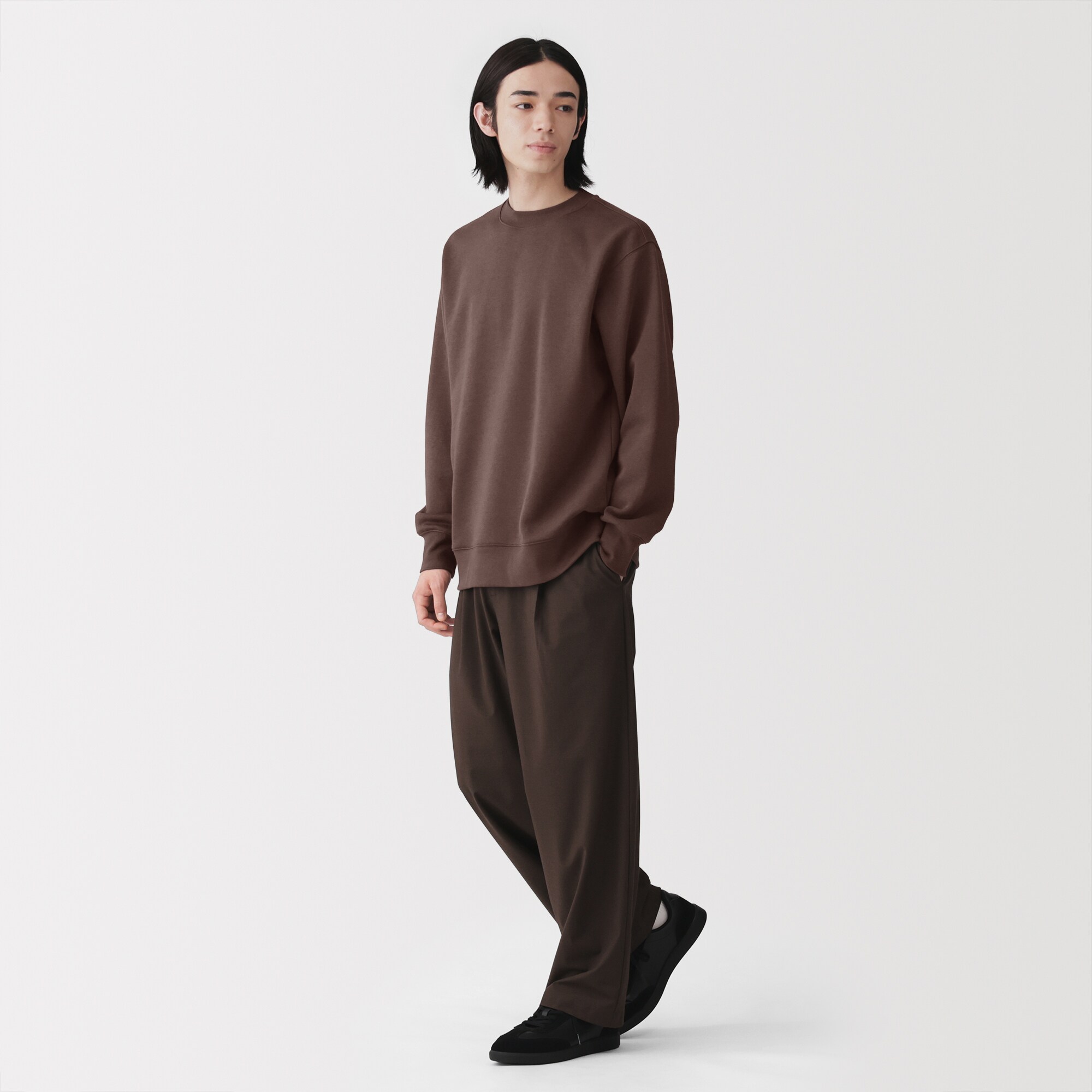 紳士　裏起毛スウェットプルオーバー