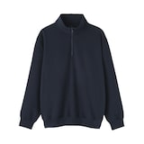 紳士　裏起毛スウェットハーフジッププルオーバー
