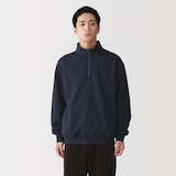紳士　裏起毛スウェットハーフジッププルオーバー