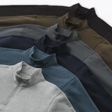 紳士　裏起毛スウェットハーフジッププルオーバー