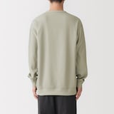 紳士　素材に還るワッフル編みクルーネック長袖Ｔシャツ