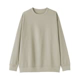 紳士　素材に還るワッフル編みクルーネック長袖Ｔシャツ