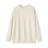紳士　素材に還るワッフル編みクルーネック長袖Ｔシャツ