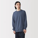 紳士　素材に還るワッフル編みクルーネック長袖Ｔシャツ