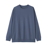 紳士　素材に還るワッフル編みクルーネック長袖Ｔシャツ