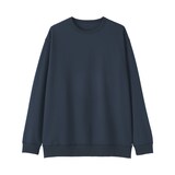紳士　素材に還るワッフル編みクルーネック長袖Ｔシャツ