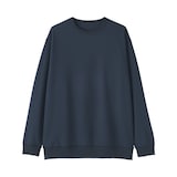 紳士　素材に還るワッフル編みクルーネック長袖Ｔシャツ