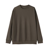 紳士　素材に還るワッフル編みクルーネック長袖Ｔシャツ