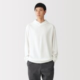 紳士　素材に還るワッフル編みプルオーバーパーカ