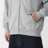 紳士　裏起毛スウェットフルジップパーカ