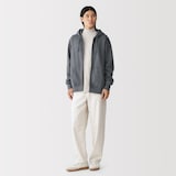 紳士　裏起毛スウェットフルジップパーカ