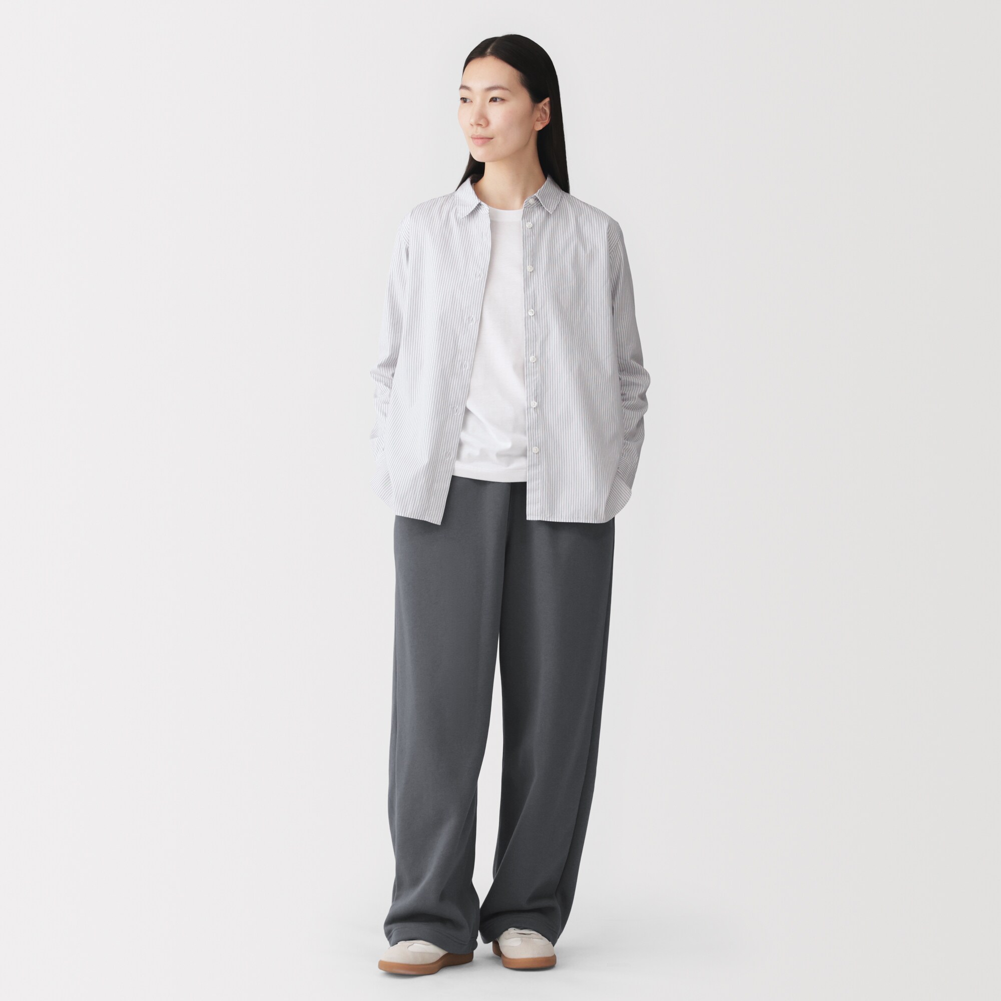 紳士　裏起毛スウェットワイドパンツ
