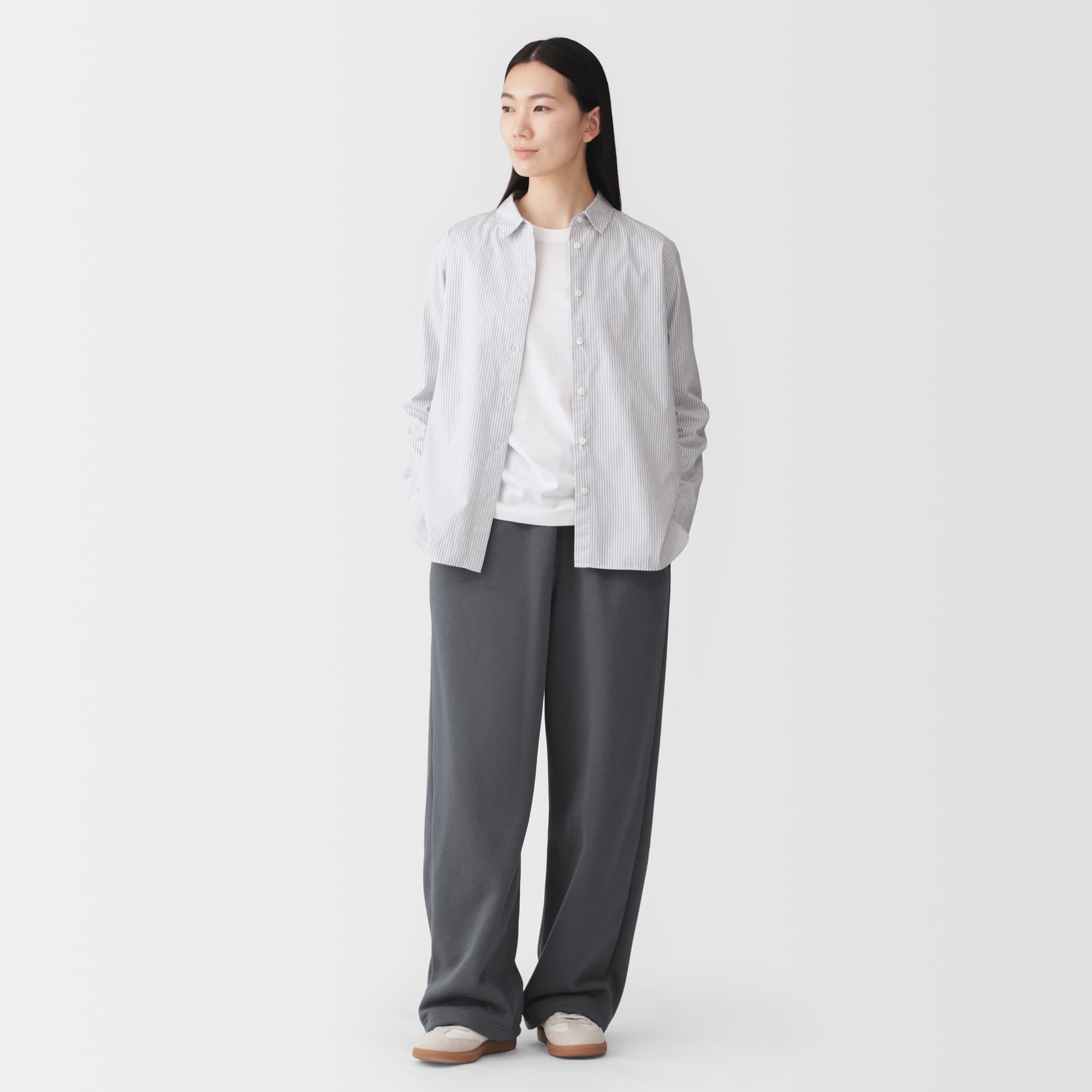 紳士　裏起毛スウェットワイドパンツ
