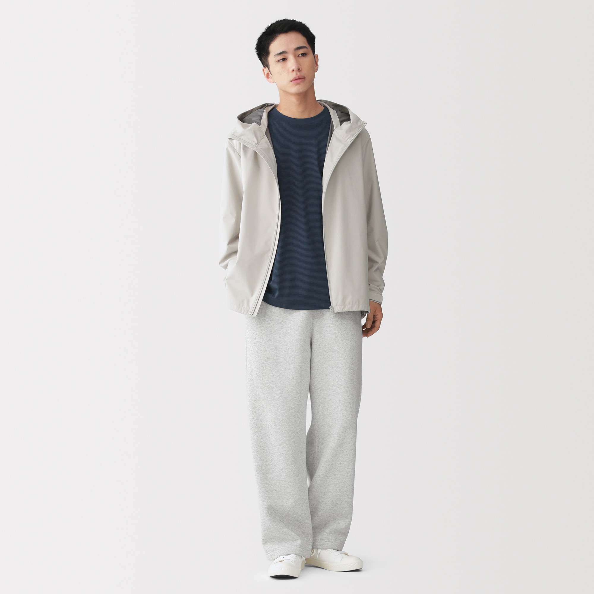 紳士　裏起毛スウェットワイドパンツ