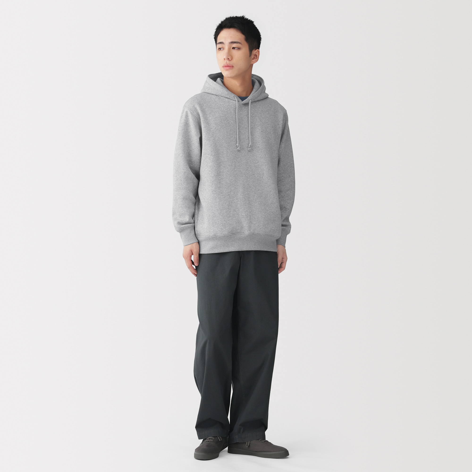 紳士　裏起毛スウェットプルオーバーパーカ