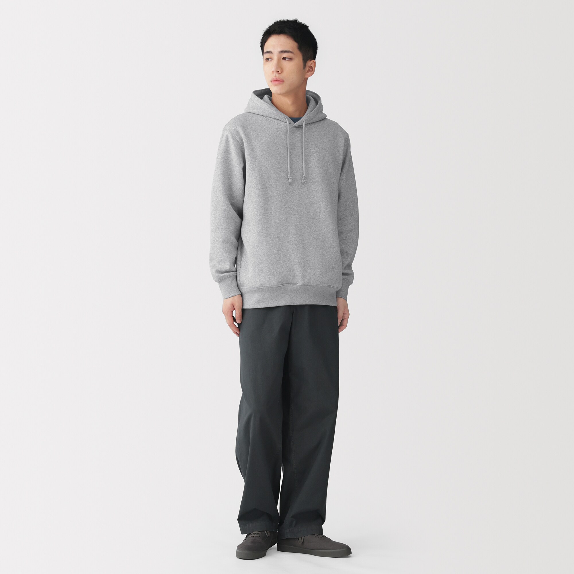 紳士　裏起毛スウェットプルオーバーパーカ