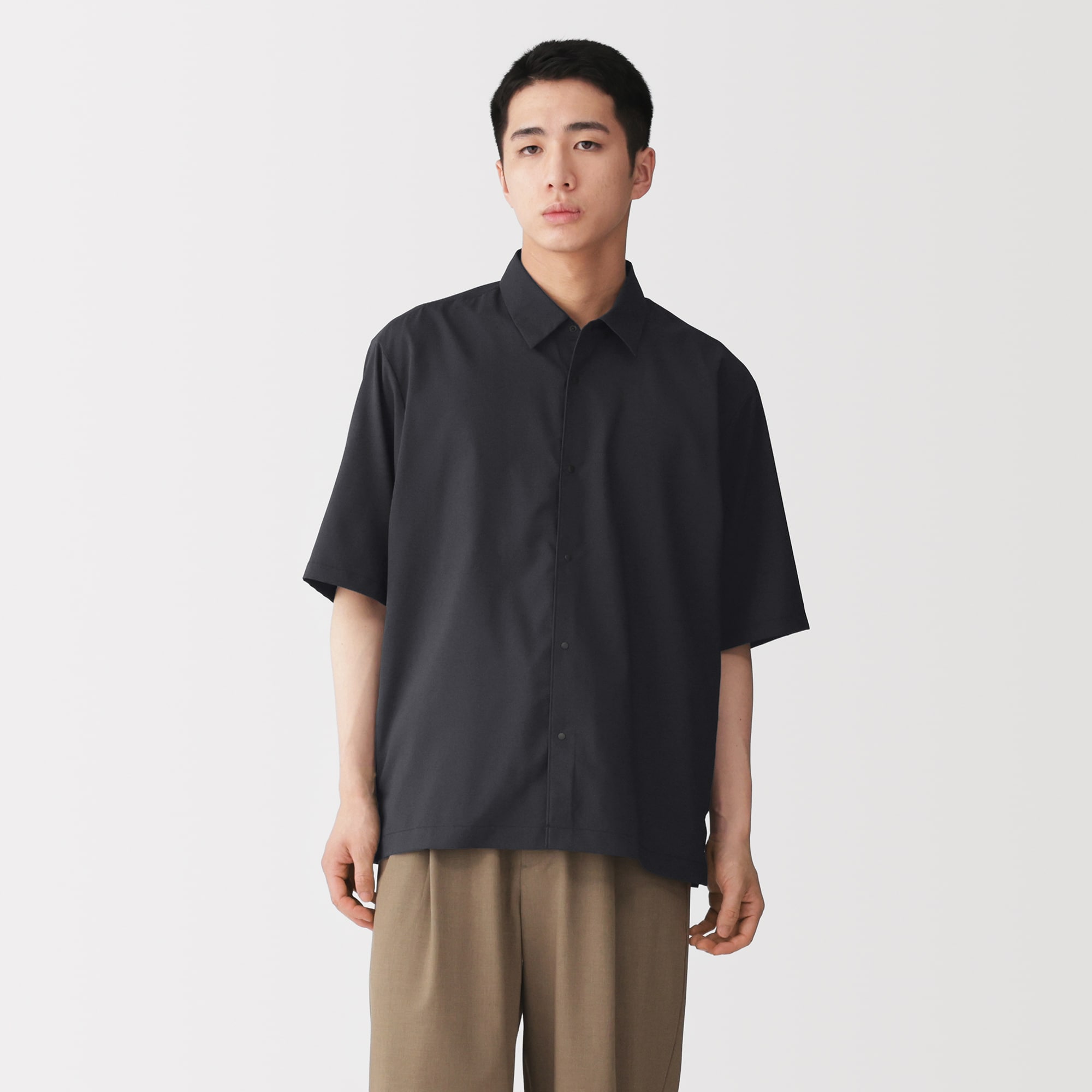 紳士 UVカット吸汗速乾半袖シャツ | 無印良品