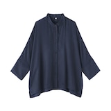 婦人　キュプラ混七分袖シャツ