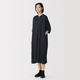 婦人　綿サテンギャザーワンピース