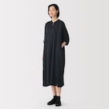 婦人　綿サテンギャザーワンピース