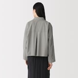 婦人　綿裏起毛クロップド長袖シャツ