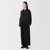婦人　綿裏起毛クロップド長袖シャツ