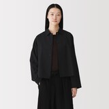 婦人　綿裏起毛クロップド長袖シャツ