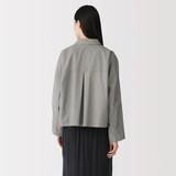 婦人　綿裏起毛クロップド長袖シャツ