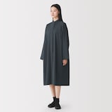 婦人　コットンウールリラックスフィットシャツワンピース