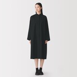 婦人　コットンウールリラックスフィットシャツワンピース