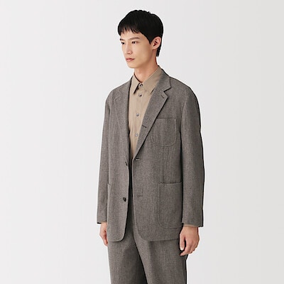 【１０月上旬発売予定】紳士　再生カシミヤ混テーラードジャケット