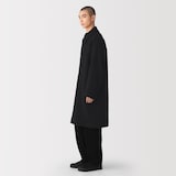 紳士　再生カシミヤ混二重織りステンカラーコート
