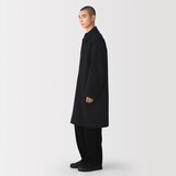 紳士　再生カシミヤ混二重織りステンカラーコート