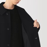 紳士　再生カシミヤ混二重織りステンカラーコート