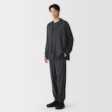 紳士　キュプラ混イージーテーパードパンツ
