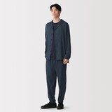 紳士　キュプラ混イージーテーパードパンツ