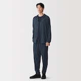 紳士　キュプラ混イージーテーパードパンツ