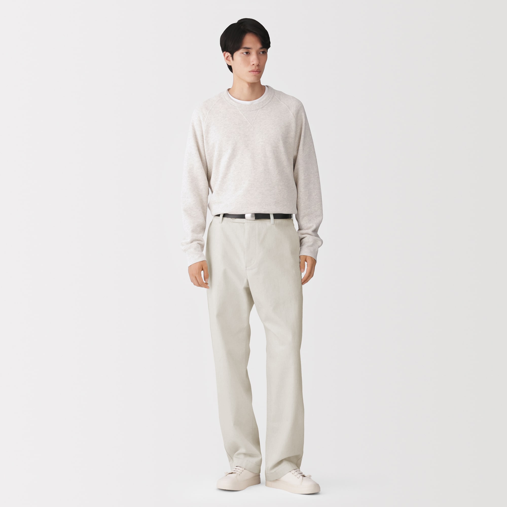 紳士　再生コットン混パンツ
