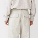 紳士　再生コットン混パンツ