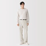 紳士　再生コットン混パンツ