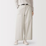 婦人　再生コットン混バレルパンツ