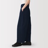 婦人　再生コットン混バレルパンツ