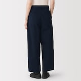 婦人　再生コットン混バレルパンツ